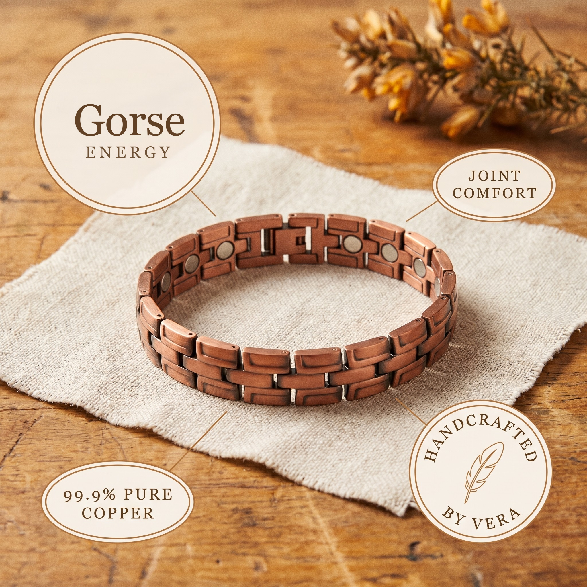 Bracciale in Rame da Uomo di Vera's Gorse