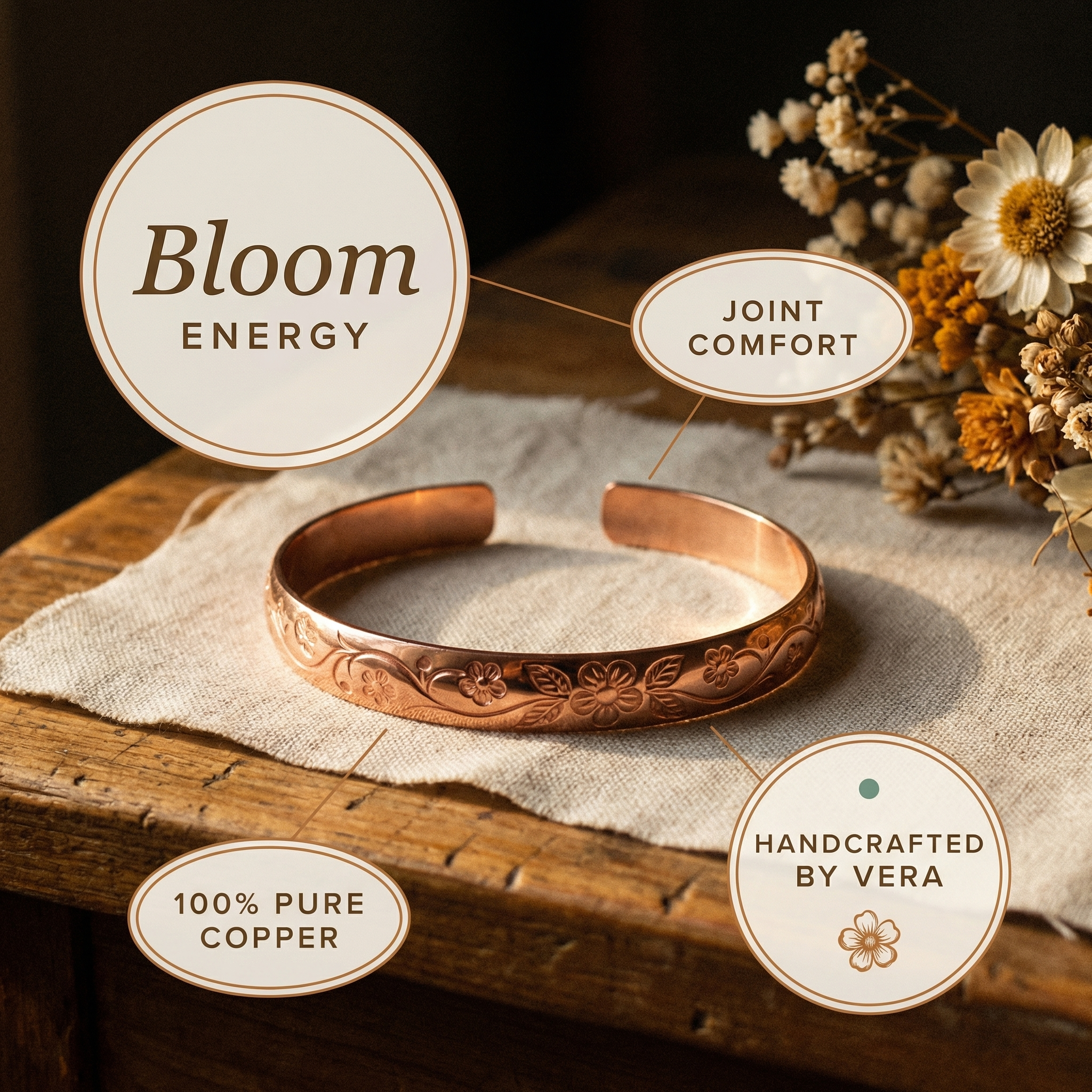 Bracciale in Rame di Vera's Bloom
