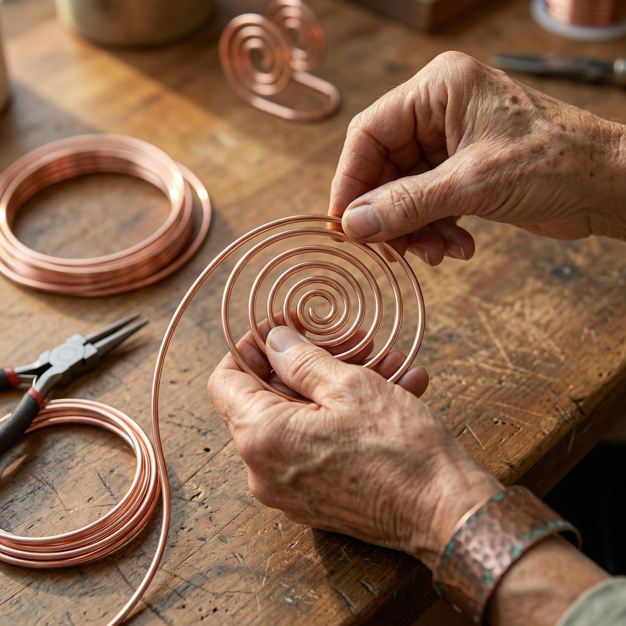 Spirale a Mano in Rame di Vera