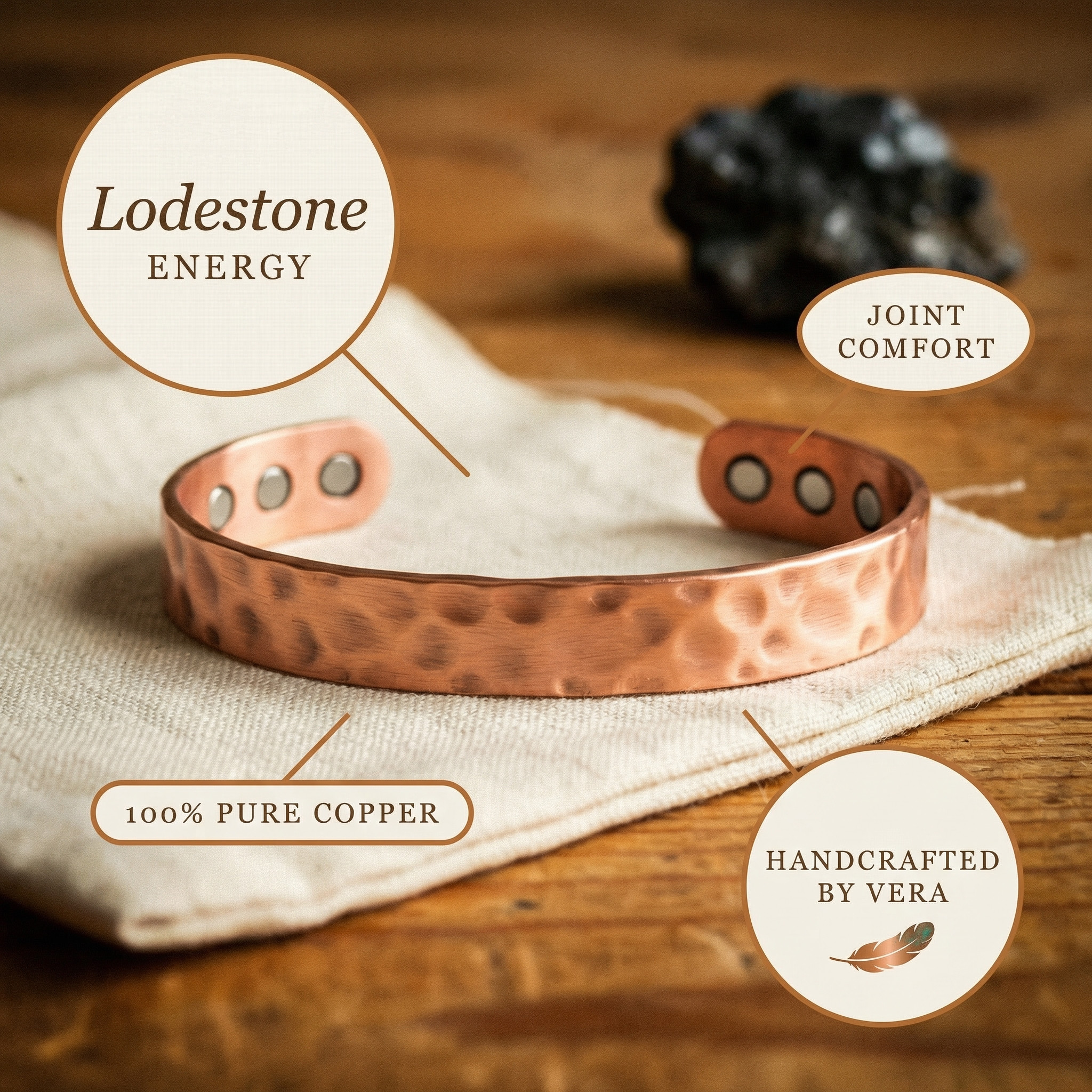 Bracciale in Rame Magnetico di Vera