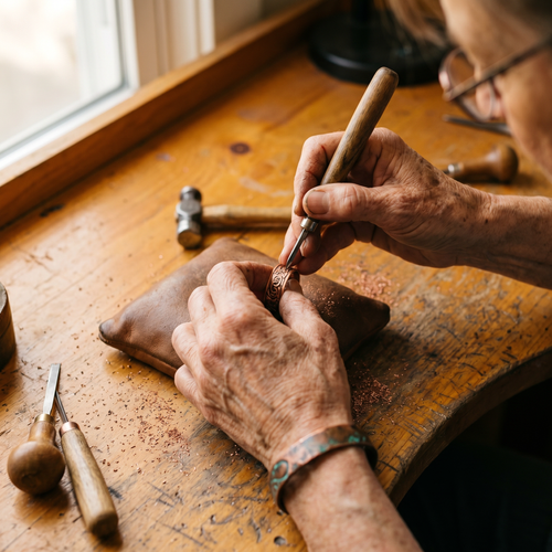 Anello in Rame Burr di Vera