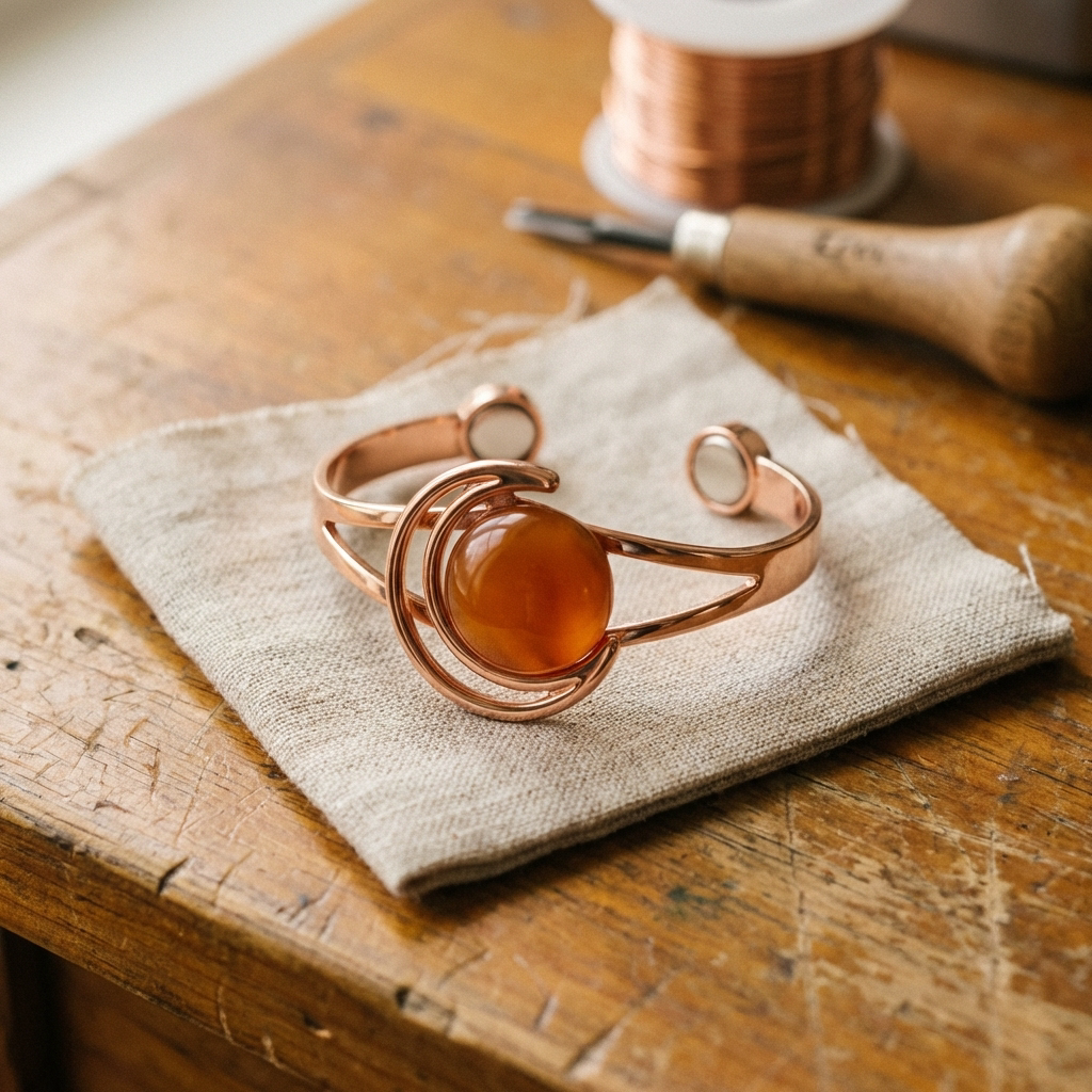 Bracciale in Rame Arancione di Vera