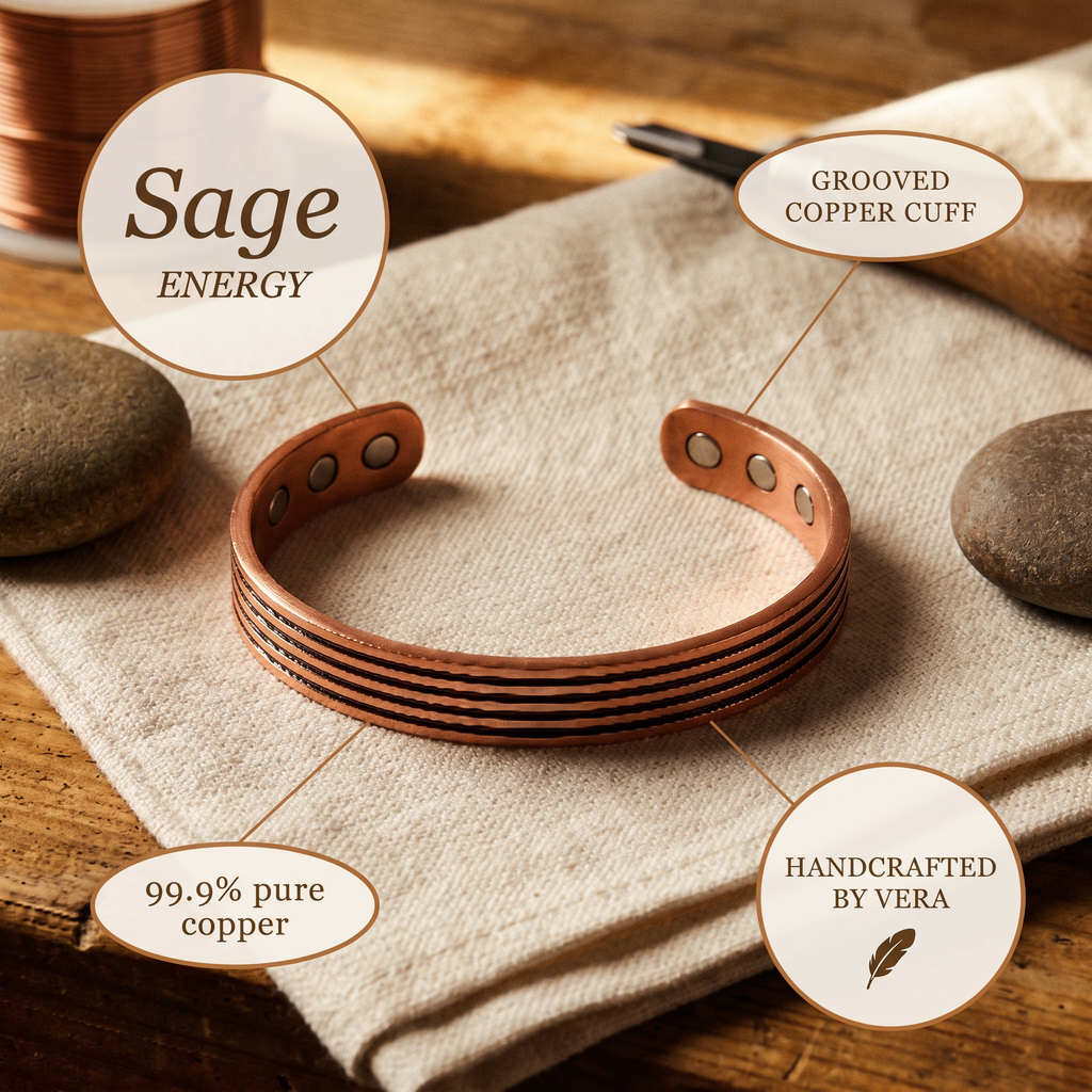 Bracciale in Rame di Salvia di Vera