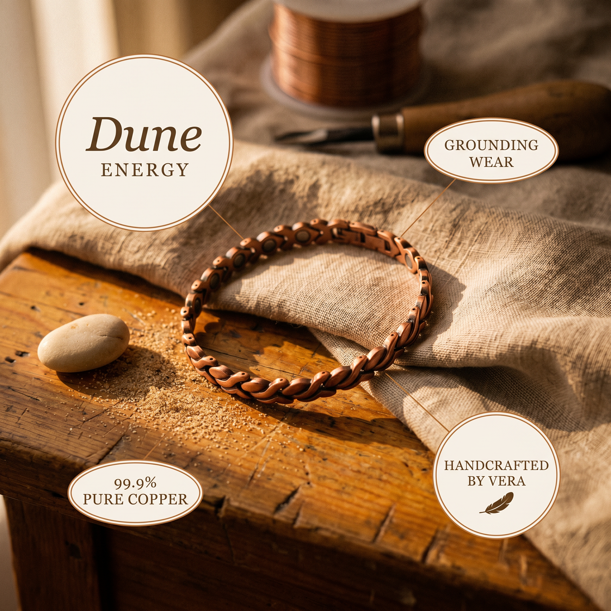 Bracciale in Rame Dune di Vera