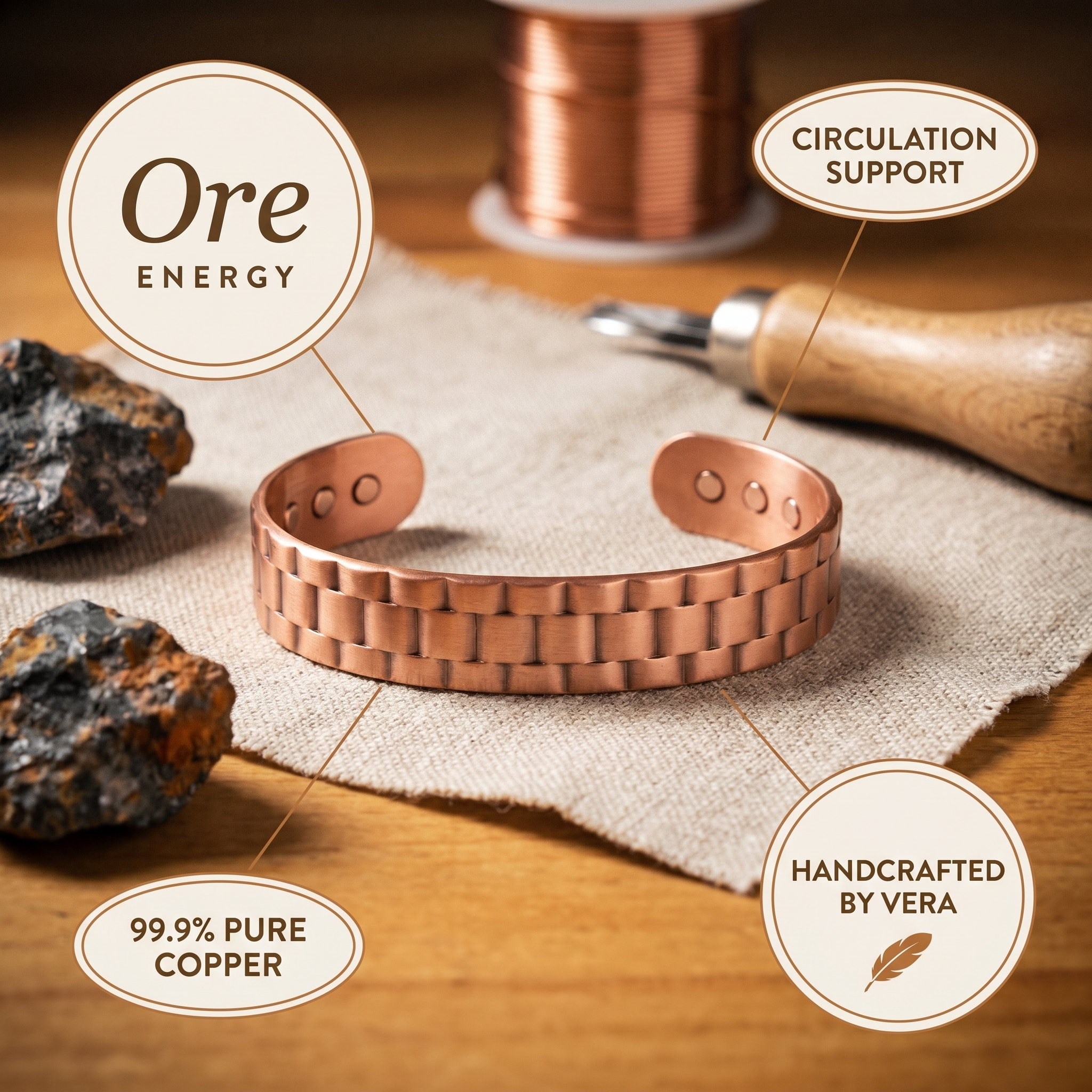 Bracciale da Uomo in Rame di Vera