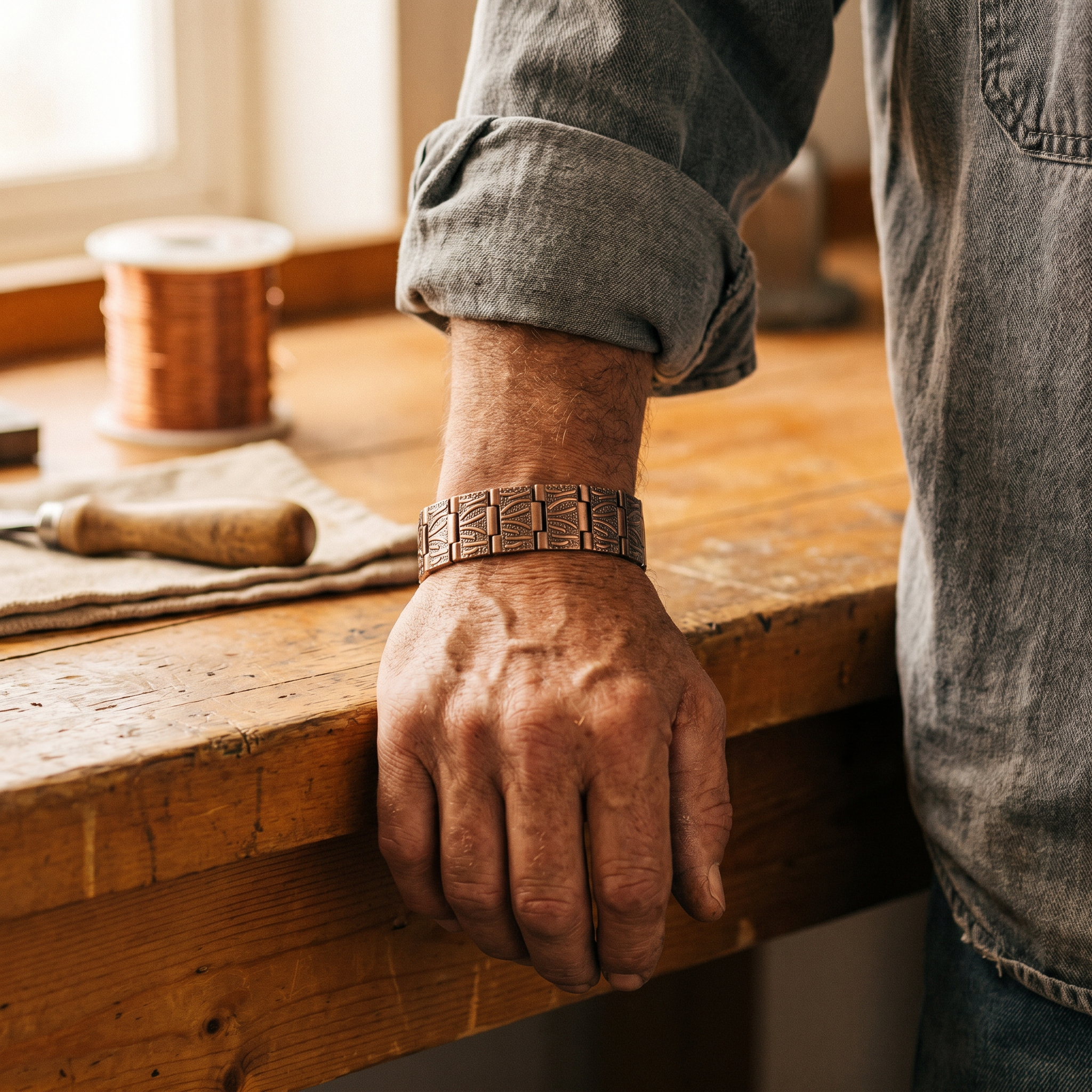 Bracciale in Rame per Uomini di Vera's Grit