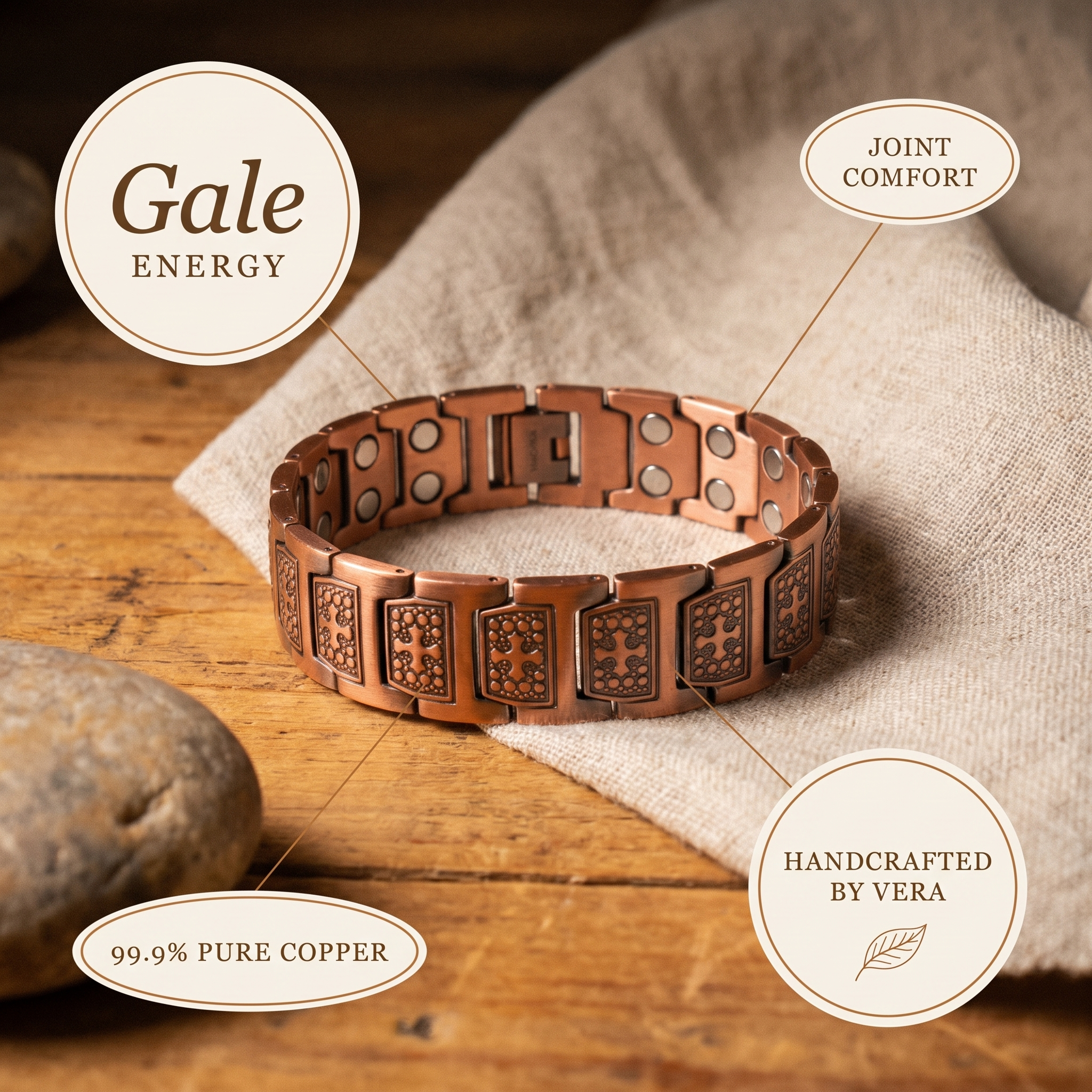 Bracciale in Rame da Uomo Vera's Gale