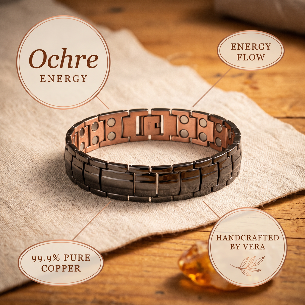 Bracciale in Rame Ocra da Uomo di Vera